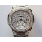 Nautilus 5980 Full Diamonds SS Diamonds Dial Bracelet Asia 7750 Mod