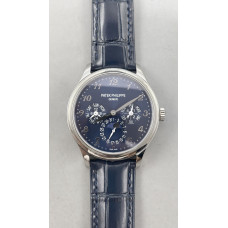 Perpetual Calendar 5140 SS Best Edition Blue Numeral Dial on Blue Leather Strap 3KF A240