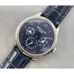 Perpetual Calendar 5140 SS Best Edition Blue Numeral Dial on Blue Leather Strap 3KF A240
