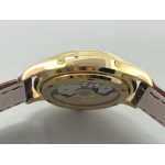 Calendar 5146J YG 1:1 Best Edition White Dial on Brown Leather Strap A324CS