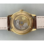 Calendar 5146J YG 1:1 Best Edition White Dial on Brown Leather Strap A324CS