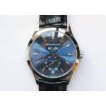 Complications 5396G Blue Dial Crystal Markers on Black Leather Strap A324 KMF