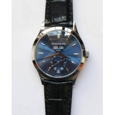 Complications 5396G Blue Dial Crystal Markers on Black Leather Strap A324 KMF