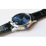 Complications 5396G Blue Dial Crystal Markers on Black Leather Strap A324 KMF