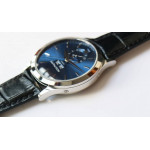 Complications 5396G Blue Dial Crystal Markers on Black Leather Strap A324 KMF