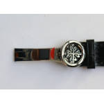 Complications 5396G Blue Dial Crystal Markers on Black Leather Strap A324 KMF