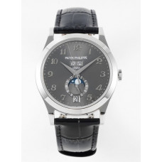 Annual Calendar Moonphase 5396 SS 1:1 Best Edition Grey Dial Leather Strap PPF A324