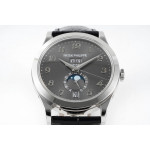 Annual Calendar Moonphase 5396 SS 1:1 Best Edition Grey Dial Leather Strap PPF A324