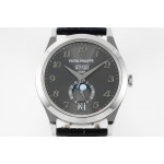 Annual Calendar Moonphase 5396 SS 1:1 Best Edition Grey Dial Leather Strap PPF A324