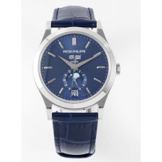 Annual Calendar Moonphase 5396 SS 1:1 Best Edition Blue Dial Leather Strap PPF A324