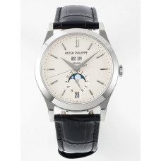 Annual Calendar Moonphase 5396 SS 1:1 Best Edition White Dial Leather Strap PPF A324