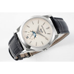 Annual Calendar Moonphase 5396 SS 1:1 Best Edition White Dial Leather Strap PPF A324