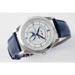 Annual Calendar Moonphase 5396 SS 1:1 Best Edition White Dial on Blue Leather Strap PPF A324