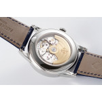 Annual Calendar Moonphase 5396 SS 1:1 Best Edition White Dial on Blue Leather Strap PPF A324