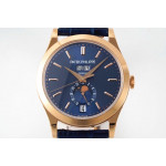 Annual Calendar Moonphase 5396 RG 1:1 Best Edition Blue Dial on Blue Leather Strap PPF A324