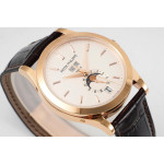 Annual Calendar Moonphase 5396 RG 1:1 Best Edition White Sticks Dial Brown Leather Strap PPF A324