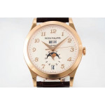 Annual Calendar Moonphase 5396 RG 1:1 Best Edition Champagne Dial on Brown Leather Strap PPF A324