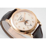 Annual Calendar Moonphase 5396 RG 1:1 Best Edition Champagne Dial on Brown Leather Strap PPF A324