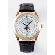 Annual Calendar Moonphase 5396 RG 1:1 Best Edition White/Blue Dial on Brown Leather Strap PPF A324