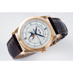 Annual Calendar Moonphase 5396 RG 1:1 Best Edition White/Blue Dial on Brown Leather Strap PPF A324