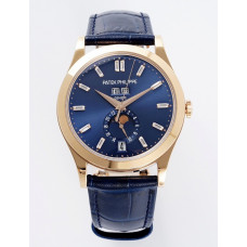Annual Calendar Moonphase 5396 RG 1:1 Best Edition Blue Dial T Crystal Markers Leather Strap PPF A324