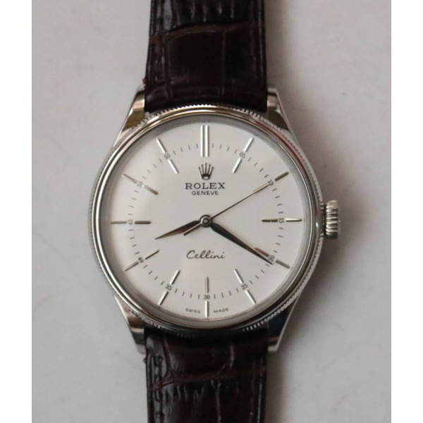 Cellini Time 50509 SS White Dial Leather GMF Asia 3132