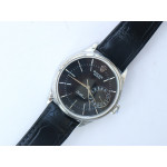 Cellini Date 39mm SS Black&White Dials Leather GMF Asia 3165 Mod