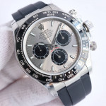 Daytona 126519 SS 1:1 Best Edition Gray/Black Dial on Oysterflex Rubber Strap QF SH4131 V6（Gain Weight）