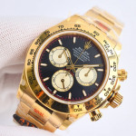 Daytona 126508 YG 1:1 Best Edition Black/YG Dial on YG Bracelet QF SH4131 V6 (Gain Weight）