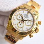 Daytona 126503 YG 1:1 Best Edition White Dial on YG Bracelet QF SH4131 V6 (Gain Weight）