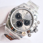 Daytona 126509 1:1 Best Edition Gray/Black Dial on SS Bracelet QF SH4131 V6 (Gain Weight）