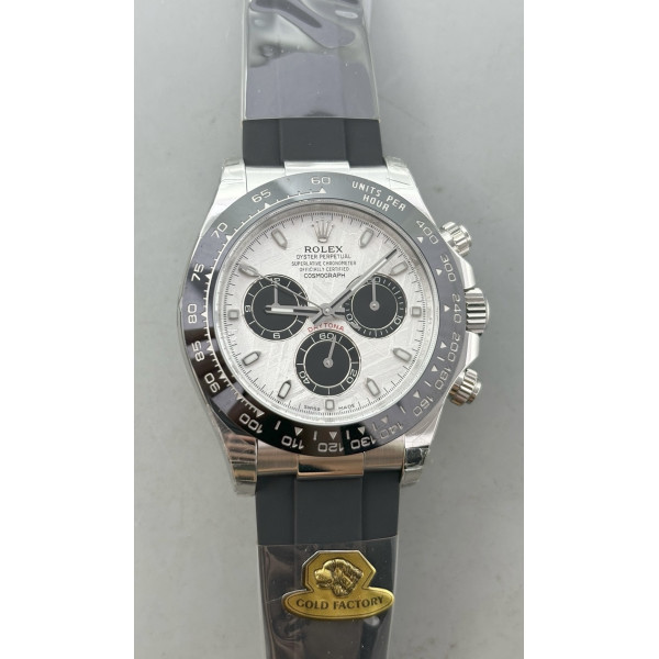 Daytona 116519 1:1 Best Edition Meteorite Dial on Oysterflex Rubber Strap Gold Factory SA4130