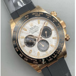 Daytona 116515 RG 1:1 Best Edition Meteorite Dial on Oysterflex Rubber Strap Gold Factory SA4130 