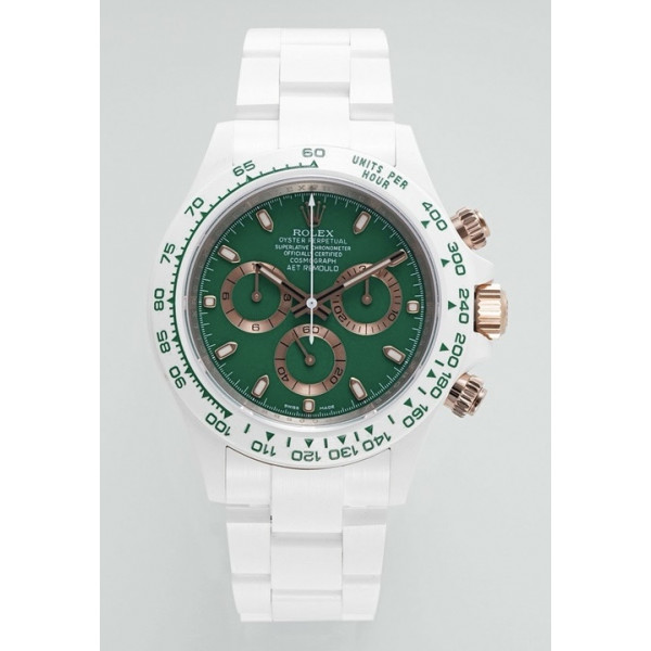 Daytona AET 1:1 Best Edition Green Dial White Nano Ceramic Case and Bracelet ZF SH4130