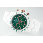 Daytona AET 1:1 Best Edition Green Dial White Nano Ceramic Case and Bracelet ZF SH4130