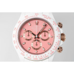 Daytona AET 1:1 Best Edition Pink Dial White Nano Ceramic Case and Bracelet ZF SH4130