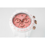 Daytona AET 1:1 Best Edition Pink Dial White Nano Ceramic Case and Bracelet ZF SH4130