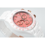 Daytona AET 1:1 Best Edition Pink Dial White Nano Ceramic Case and Bracelet ZF SH4130