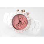 Daytona AET 1:1 Best Edition Pink Dial White Nano Ceramic Case and Bracelet ZF SH4130