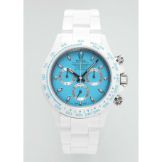 Daytona AET 1:1 Best Edition Tiffany Blue Dial White Nano Ceramic Case and Bracelet ZF SH4130