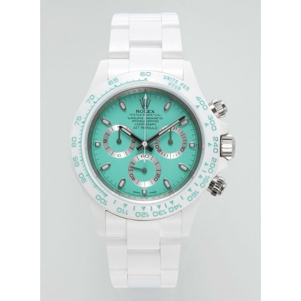 Daytona AET 1:1 Best Edition Biscay Green Dial White Nano Ceramic Case and Bracelet ZF SH4130 