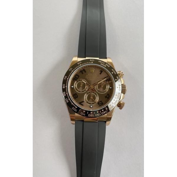 Daytona 116515 RG 1:1 Best Edition Brown Dial on Oysterflex Rubber Strap Clean SA4130