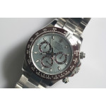 Daytona 116506 Ice Blue Dial Brown Ceramic Bezel SS Bracelet BP A7750