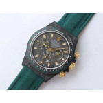 Daytona DIW Carbon Best Edition Carbon/Black Dial Green Leather Strap A4130 OMF