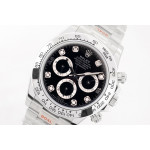 Daytona 116509 904L SS/SS Black Dial Diamonds Mark Bracelet EWF Asia 7750