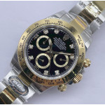 Daytona 116523 TT 1:1 Best Edition 904L SS Case and Bracelet Black Diamonds Dial BTF SA4130 