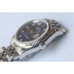 DateJust 36mm Fluted Bezel SS Grey&Blue Dials Diamonds Marker Jubilee Bracelet BP A2824