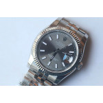 DateJust 36mm Fluted Bezel SS Silver&Grey&Blue Dials Stick Marker Jubilee Bracelet BP A2824