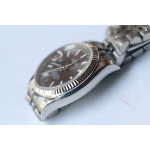 DateJust 36mm Fluted Bezel SS Silver&Grey&Blue Dials Stick Marker Jubilee Bracelet BP A2824