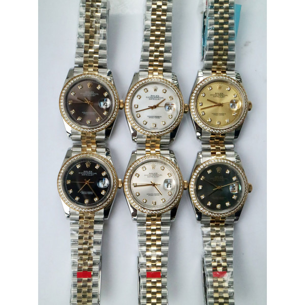 DateJust 36mm Diamonds Bezel SS/YG 6 Dials Diamonds Marker Jubilee Bracelet BP A2824